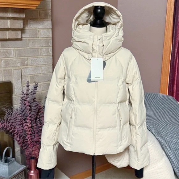 HALFDAYS Georgie Puffer Jacket - Oatmilk - Picture 1 of 17